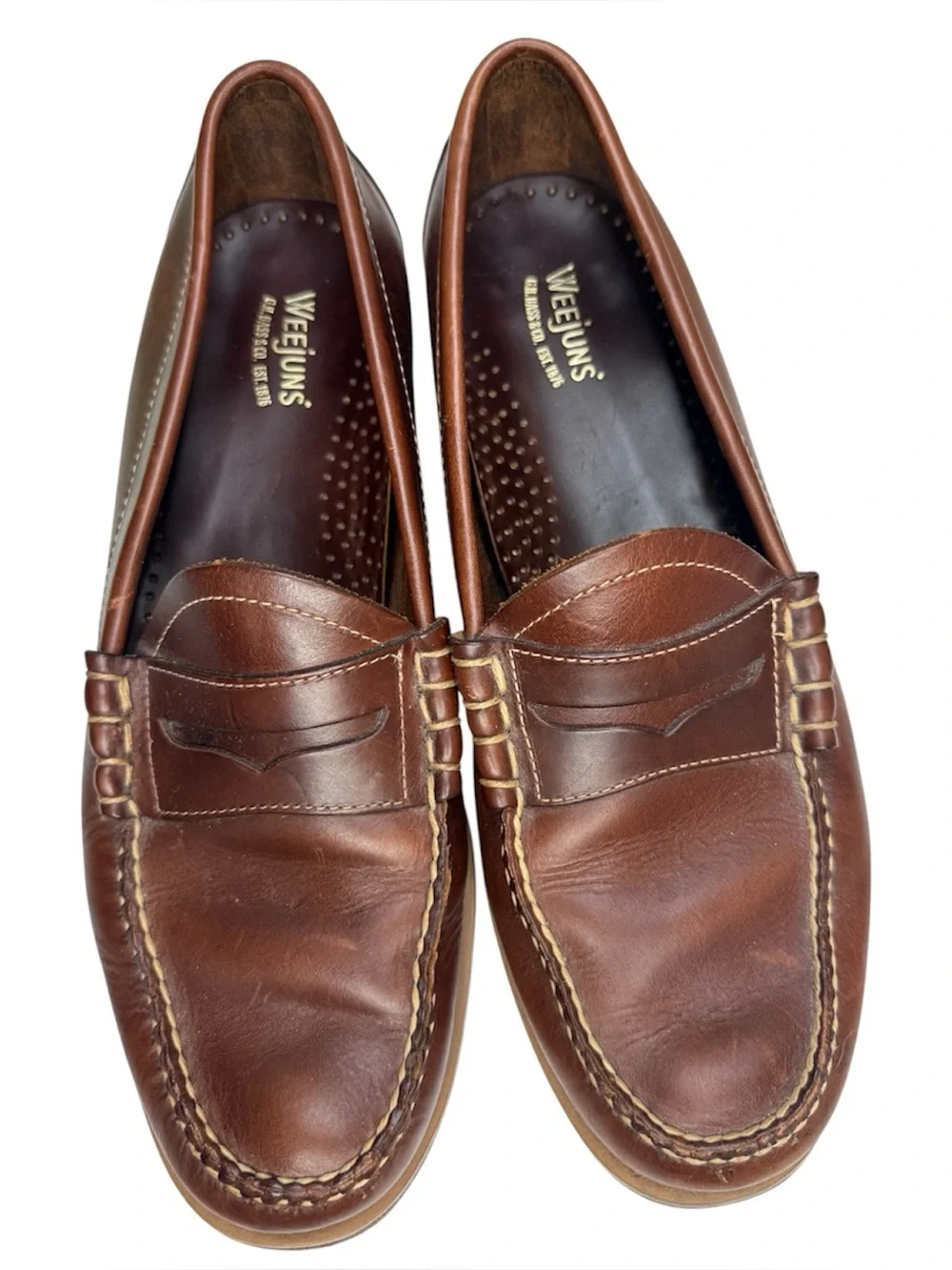 G.H Bass Weejun Mens Leather Slip-On Penny Loafer Casual Shoes Size 10.5